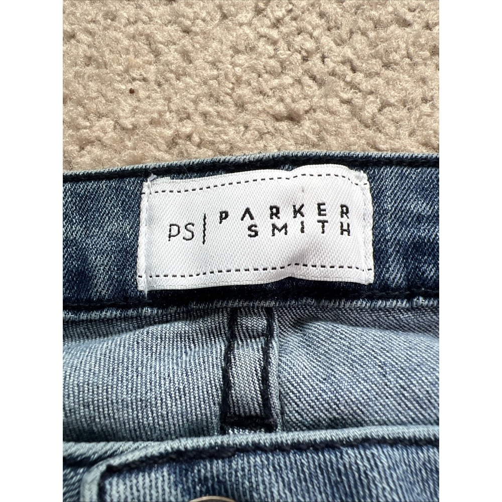 Parker Smith Woman Jeans 27 Straight Crop Leg Raw Hem Side Slit  Made In The USA - Picture 3 of 11